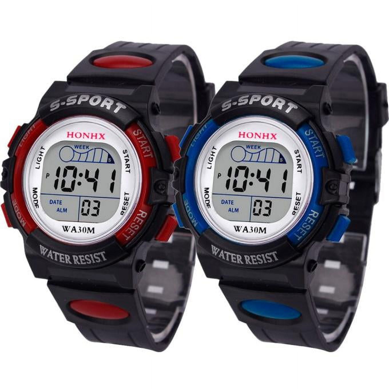 Christmas Gift Waterproof Digital for Men LED Sports Electronic Watch Alarm Date Watch Gift Yellow Watch - Image 5