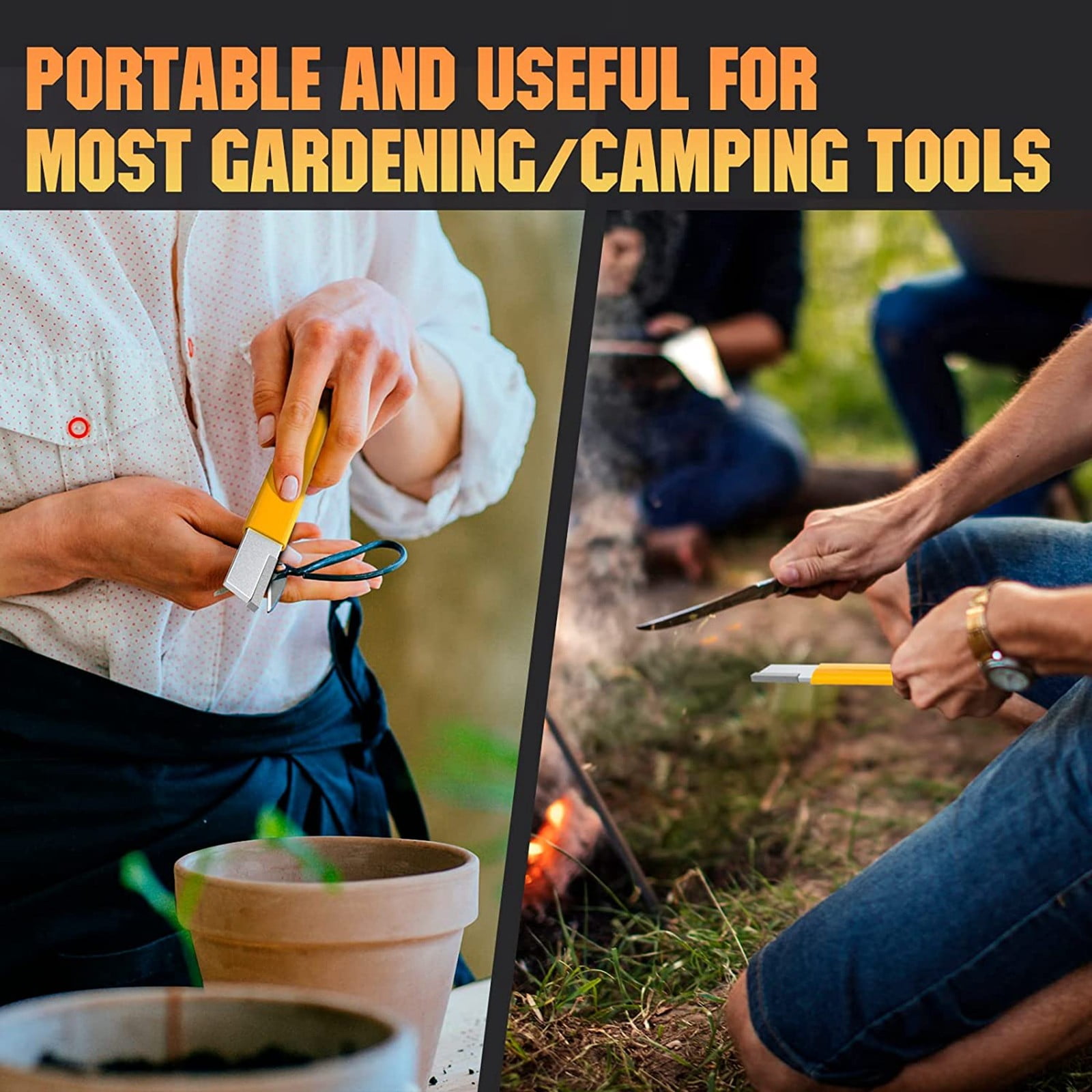 Clearance!Egooesam Kitchen Knife Set,Garden Tool Sharpener Sharpener Pocket Speedy Sharp Shear Sharpener For Pruners Garden Shears Scissors Hedge Trimmers Axes Hatchets Lawnmowers Help Extends Tool - Image 4