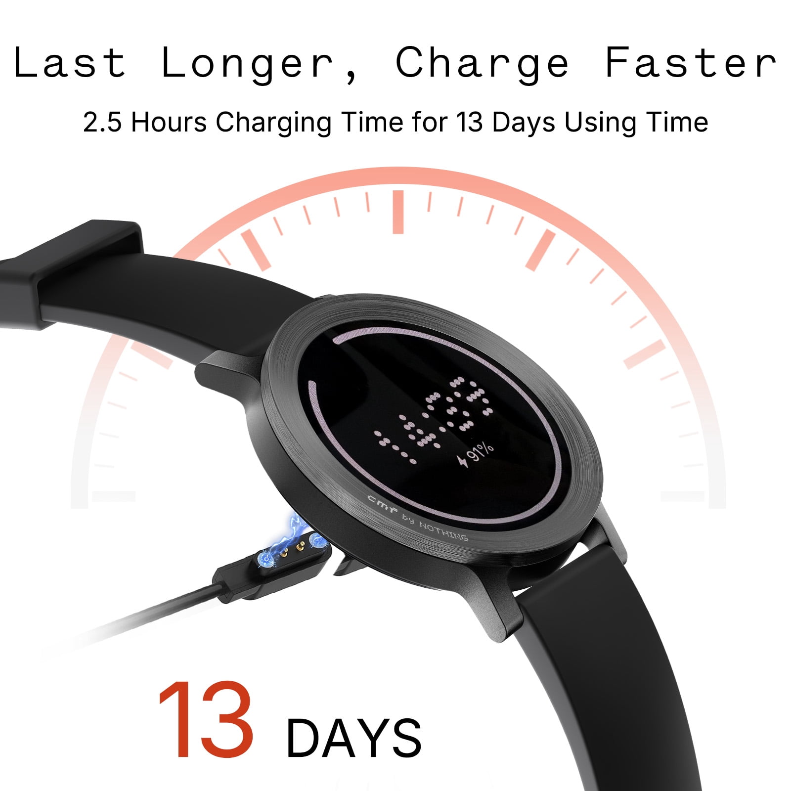 CMF BY Nothing Watch 3 Pro Smart Watch for Men Women, Bluetooth Calling, AI Energy Score, 13-Day Battery Life, Built-in Monitoring System, GPS, 130 Sport Modes, Android iOS, IP68 ,Dark Grey - Image 2
