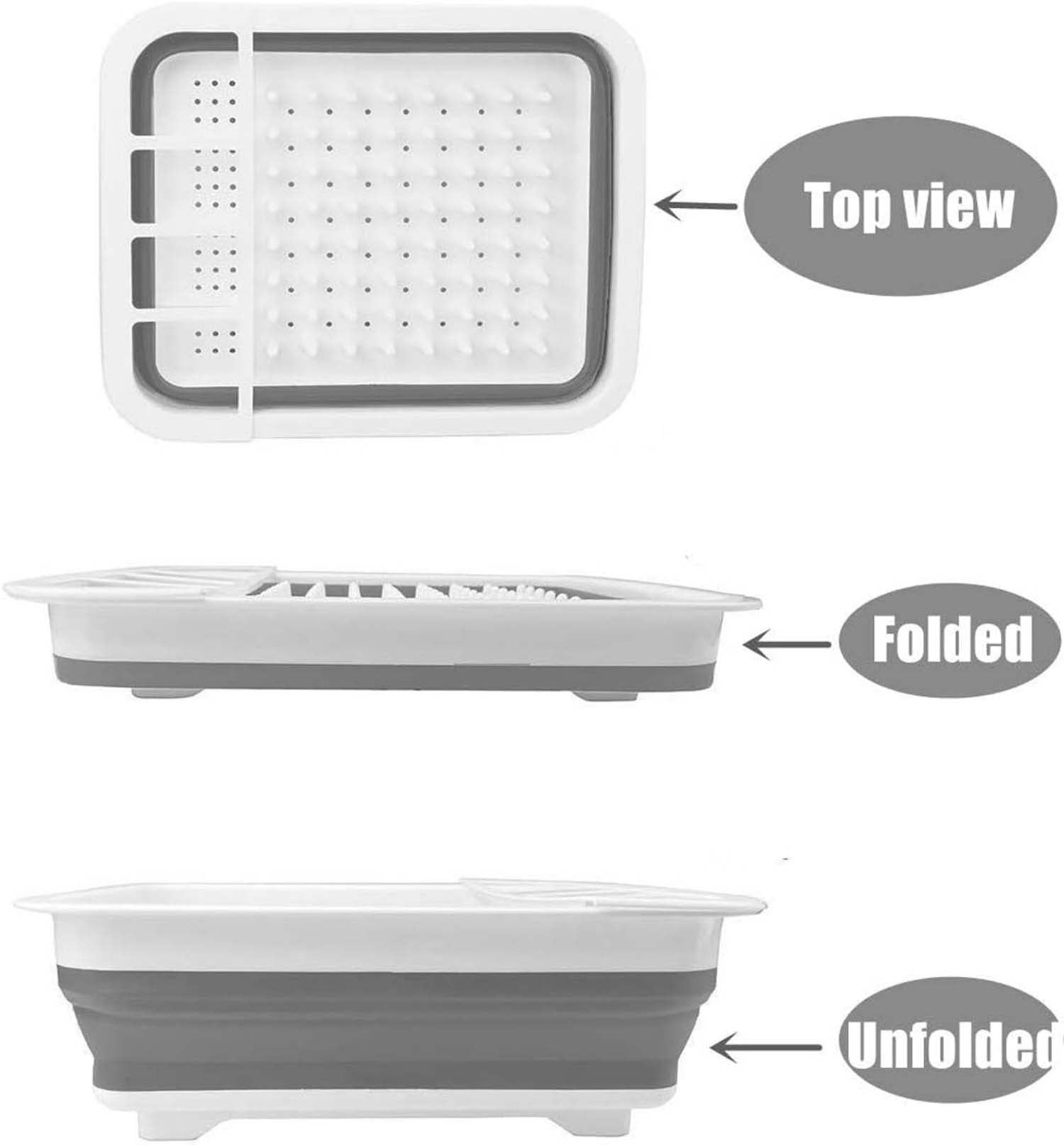 collapsible dish drying rack portable dish drainer dinnerware organizer kitchen rv campers storage - Image 3