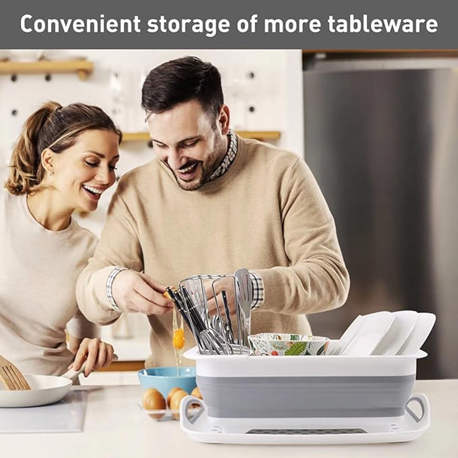 collapsible dish drying rack portable dish drainer dinnerware organizer kitchen rv campers storage - Image 4
