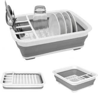 collapsible dish drying rack portable dish drainer dinnerware organizer kitchen rv campers storage