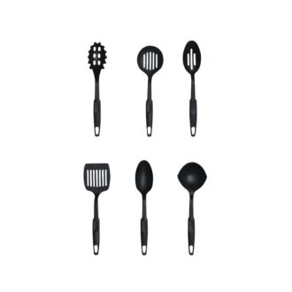 COM1950s Kitchen Utensil Set, 6-Piece Non-Stick Spatula Set, Plastic Cooking Tools for Nonstick Cookware, Daily Home Kitchen Use