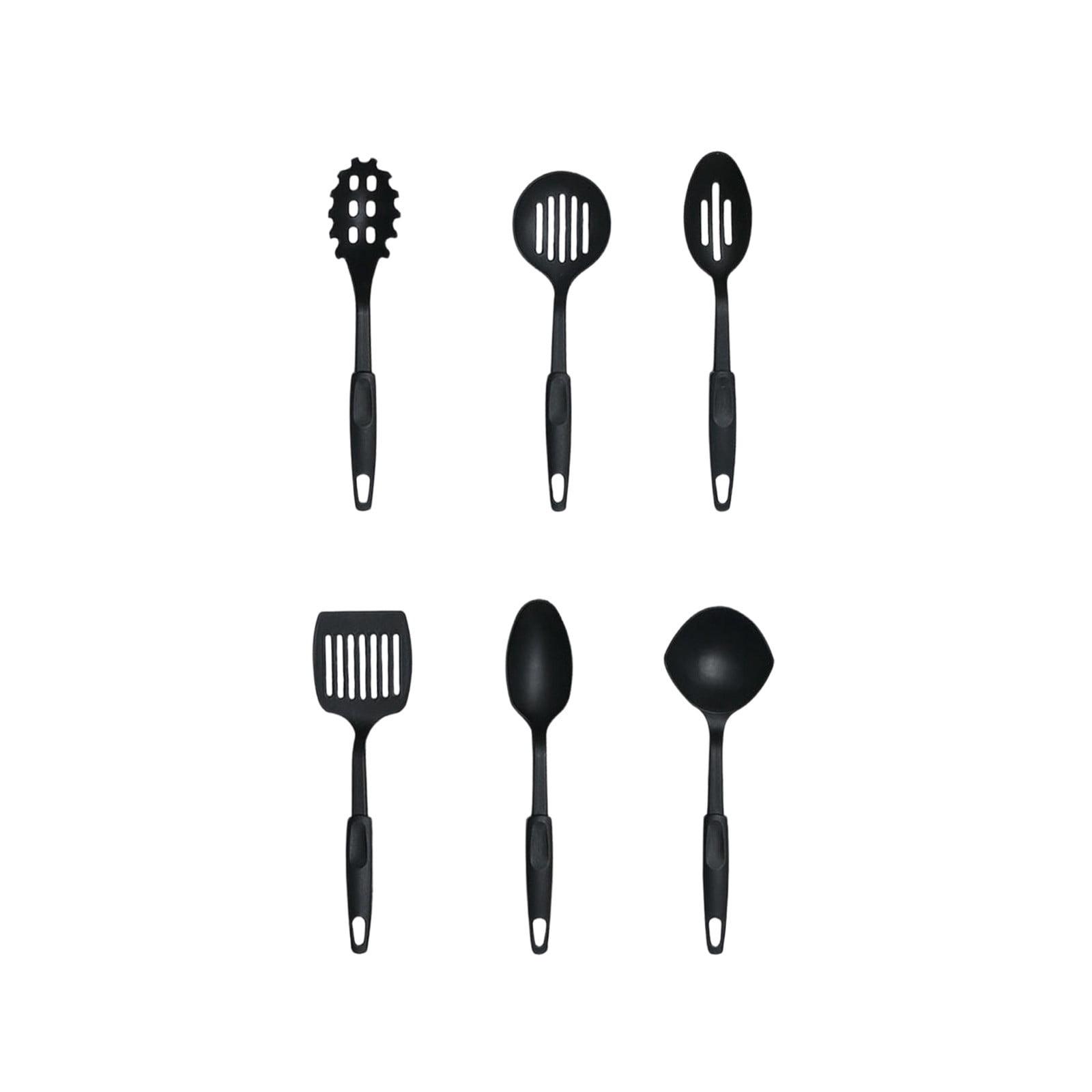COM1950s Kitchen Utensil Set, 6-Piece Non-Stick Spatula Set, Plastic Cooking Tools for Nonstick Cookware, Daily Home Kitchen Use