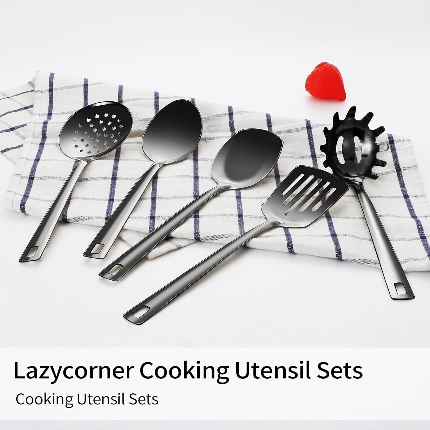 Cooking Utensil Set 11 count Stainless Steel Kitchen Utensils Set Wok Utensils Kitchen Tool Set Spatula Set Heat Resistant Metal Kitchen Tools HandleEasy to Clean Dishwasher Safe - Image 3