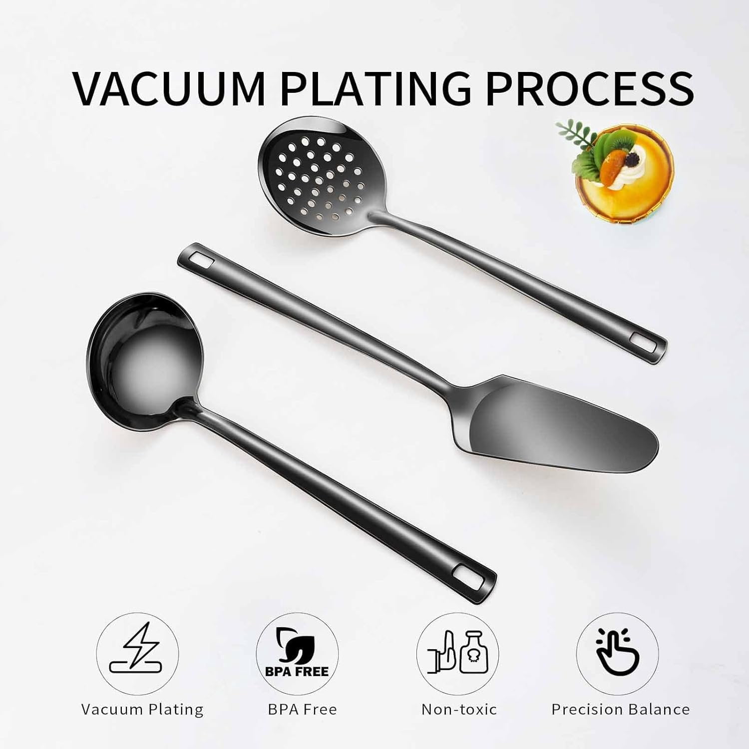 Cooking Utensil Set 11 count Stainless Steel Kitchen Utensils Set Wok Utensils Kitchen Tool Set Spatula Set Heat Resistant Metal Kitchen Tools HandleEasy to Clean Dishwasher Safe - Image 2