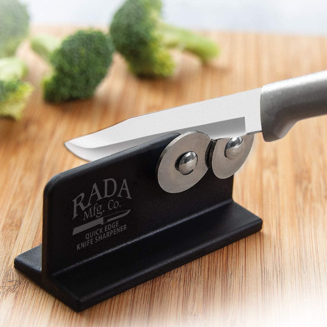 Cutlery Quick Edge Knife Sharpener (R119), 3.5" x 2", Stainless Steel Wheels - Image 3