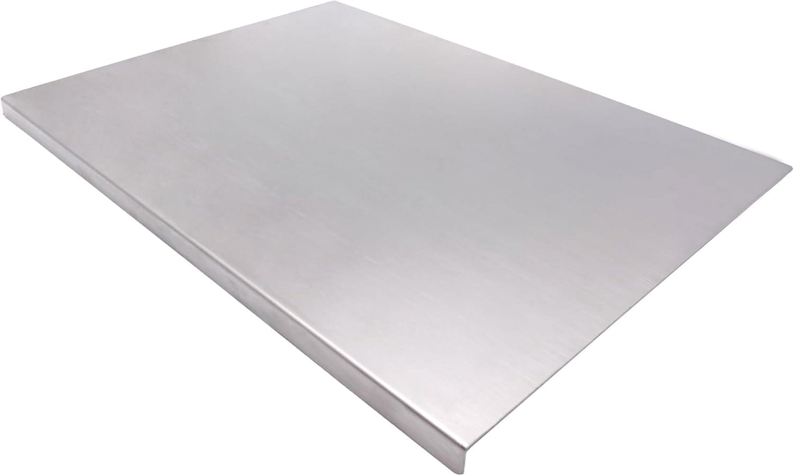Cutting Boards for Kitchen, AOKIWO Large Stainless Steel Baking Boards with scraper, Suitable for Bread, Meat, Vegetables, (19.7 x 15.7 in)