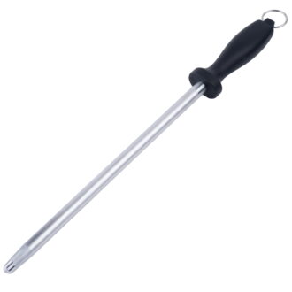 DEKEones 12 Inch Carbon Steel Black Sharpening Steel Knife Sharpeners