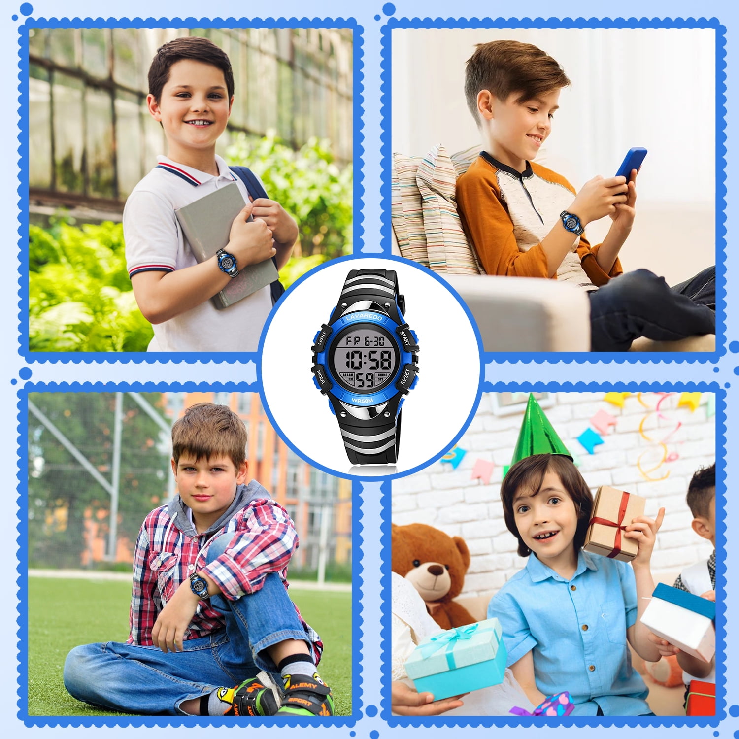 Digital Sports Watch for Age 4-15 Waterproof Watches with Alarm Stopwatch Birthday Chriatmas Gift for Age 4-15 - Image 4