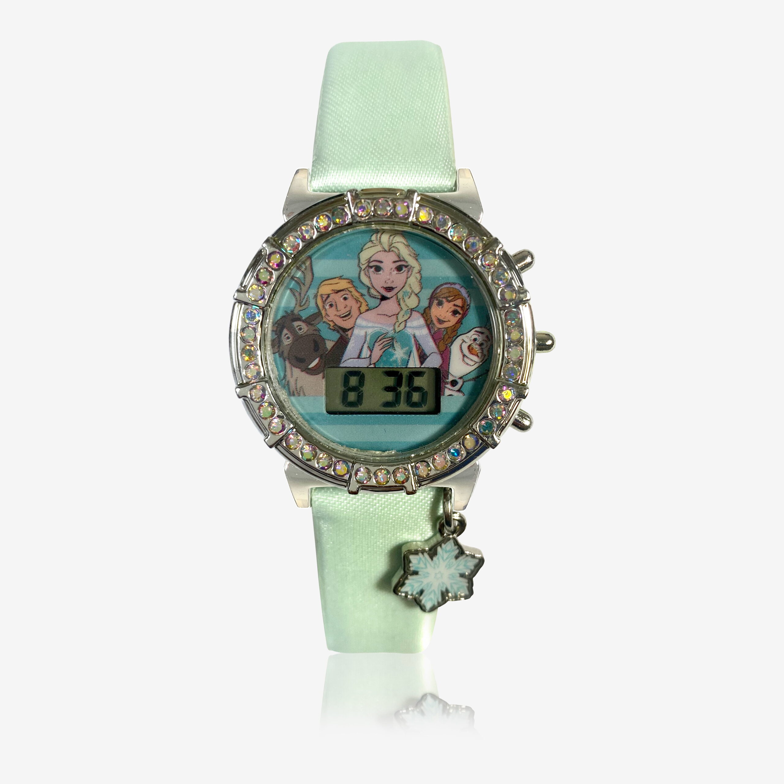 Disney Fronzen Kids LCD Watch with Shiny Satin Strap in Blue Model# FZN4888WM