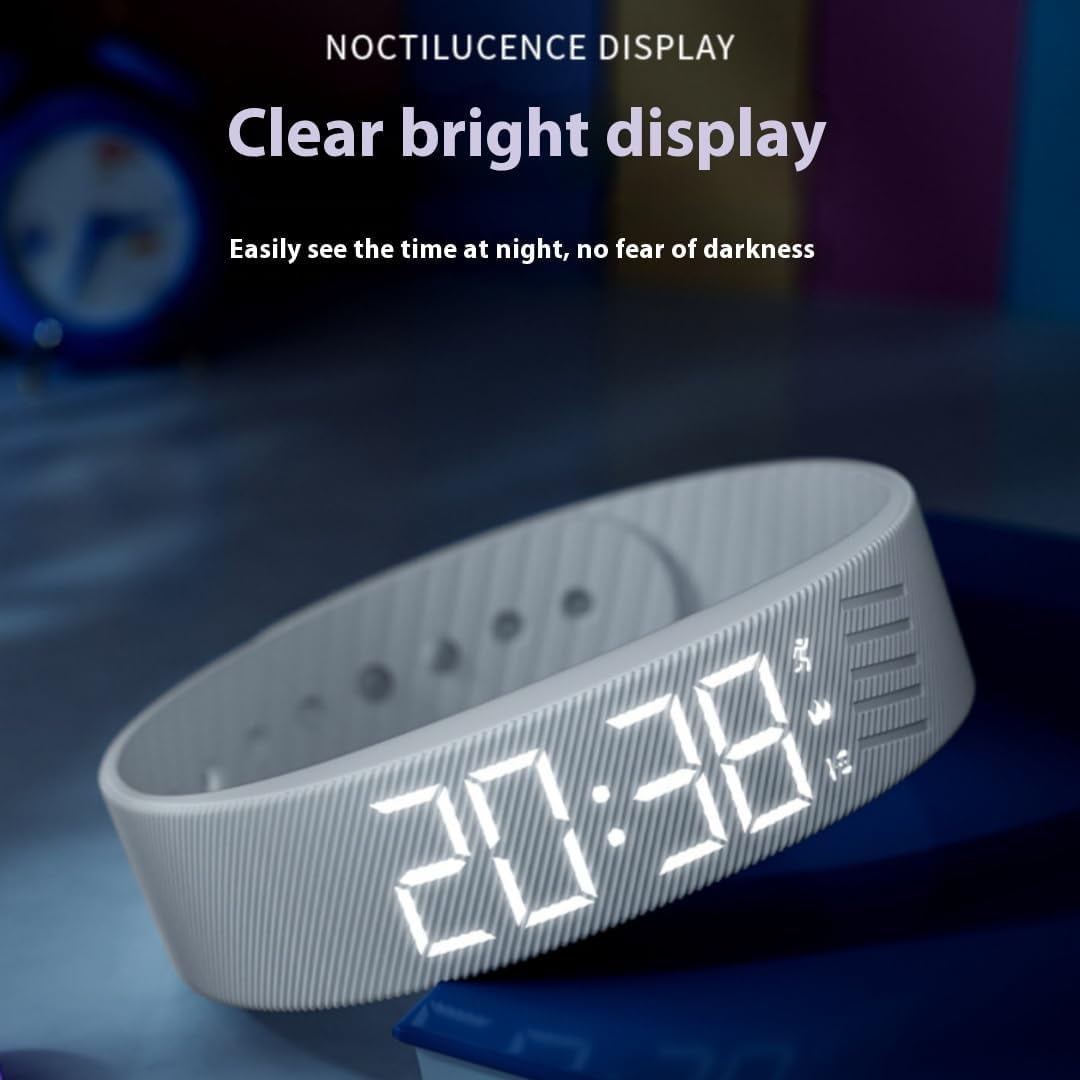 Fitsleeps Alarm Clock Watch - Fitsleeps Alarm Bracelet for Heavy Sleepers & Kids, Snooze, Waterproof Vibrating Smart Watch, Wrist Alarm Clock for Men and Women (Black) - Image 2