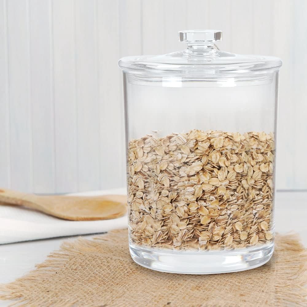 ForPro Acrylic Apothecary Jar with Lid, 60 Oz Storage Container for Bathroom, Kitchen and Office, 7.75" x 5" - Image 2