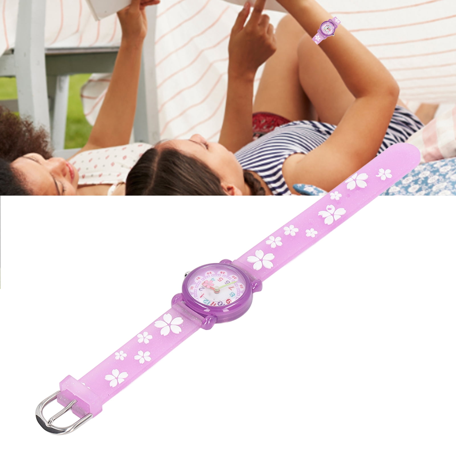 Fyydes Female 1.97" Plastic Wristwatch, Purple - Image 4
