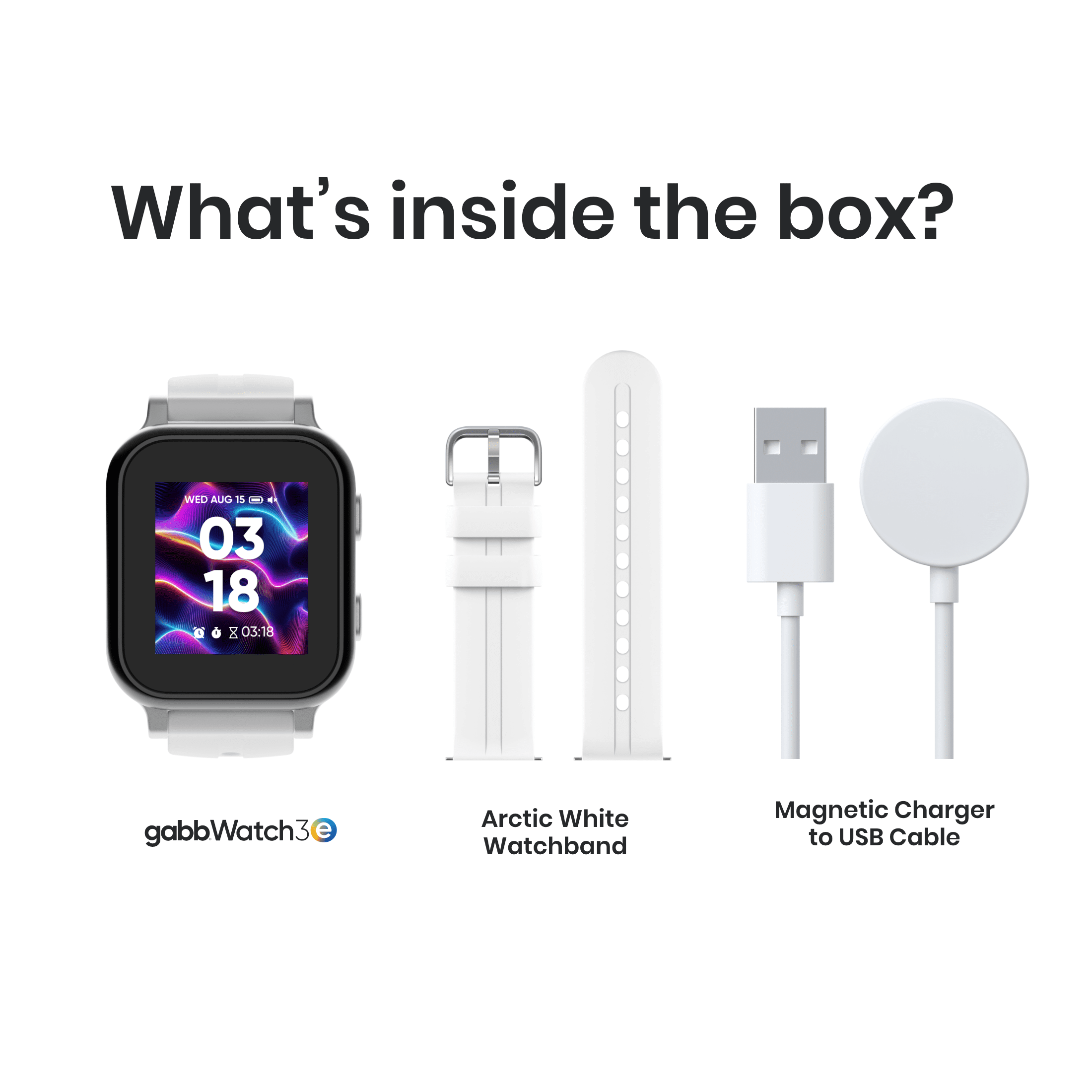 Gabb Watch 3e Smart Watch for Kids with GPS Tracker, Unlimited Call and Text, Parental Controls, Monthly Subscription, Silver - Image 3