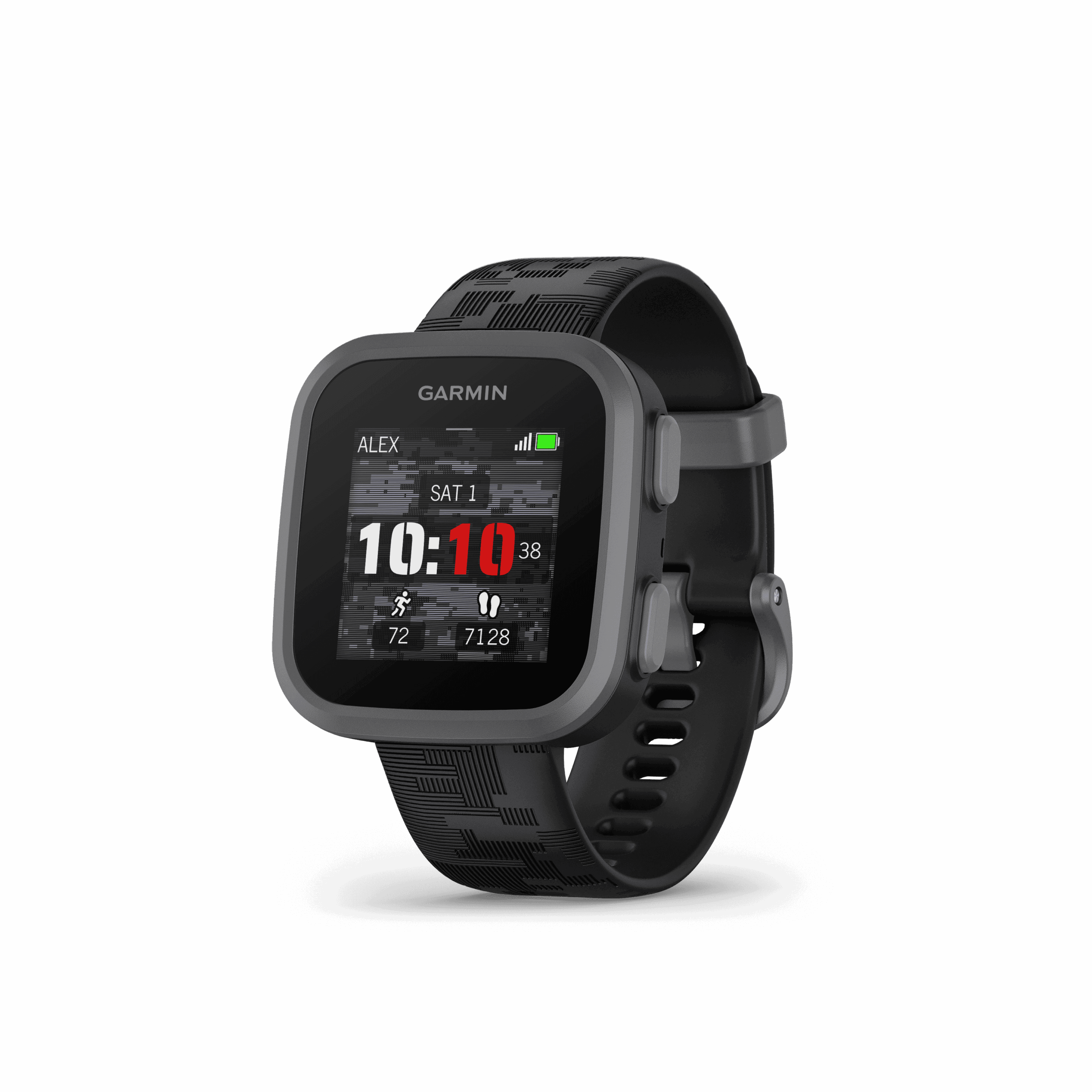 Garmin Bounce™, Kids Smartwatch, Two-Way Text and Voice Messaging, Location Tracking, Black Camo