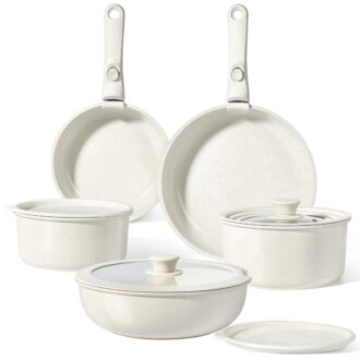 GIPP 11 Pcs Ceramic Nonstick Cookware Sets,Pots and Pans Set Non Stick with Removable Handle, Oven Dishwashers Safe,Kitchen Cooking Set