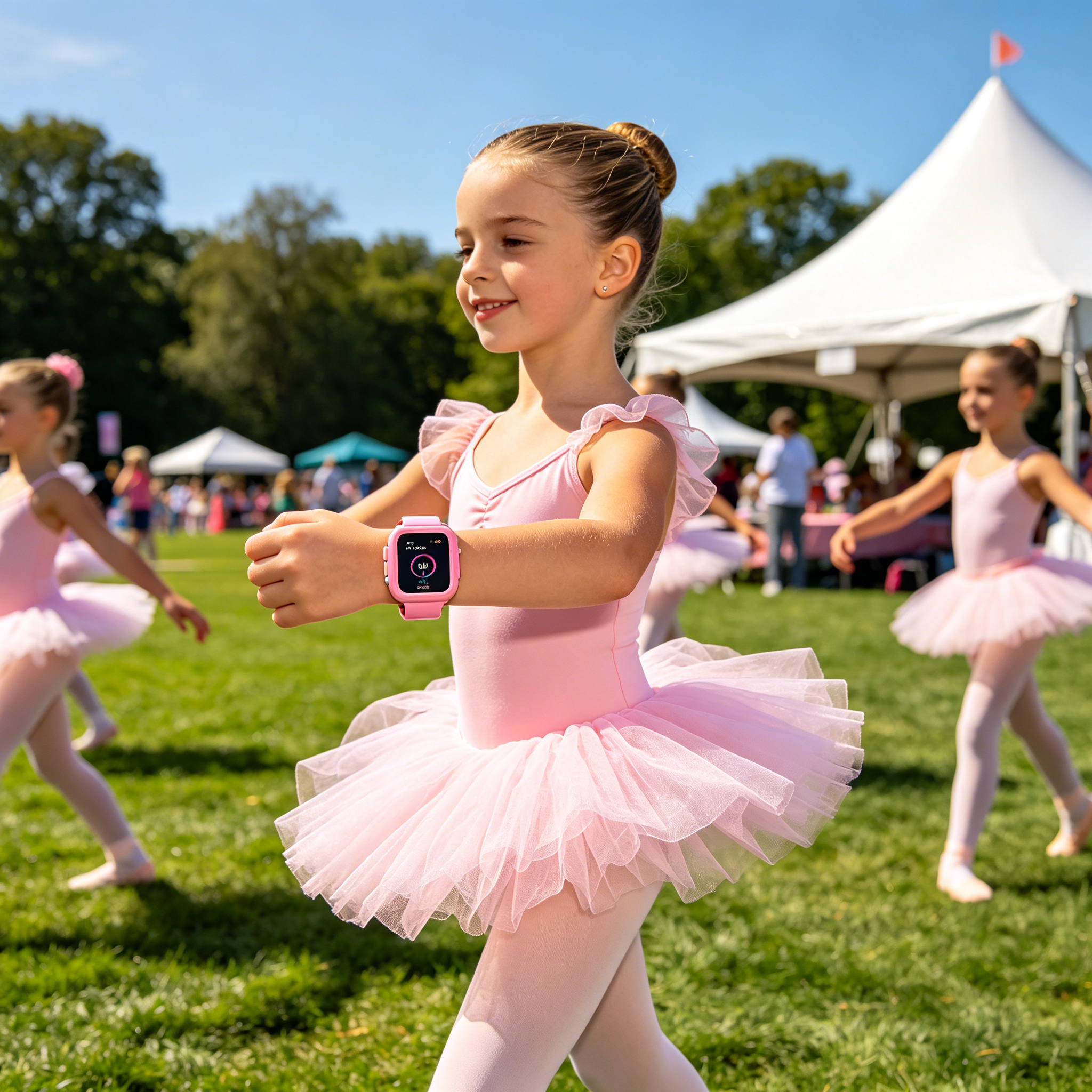 GJX 2026 New Smart Watch for Kids Soft Strap Kids Smart Watch Power-Saving Watches for Kids Pink for Daily Use School Play Home Travel - Image 3