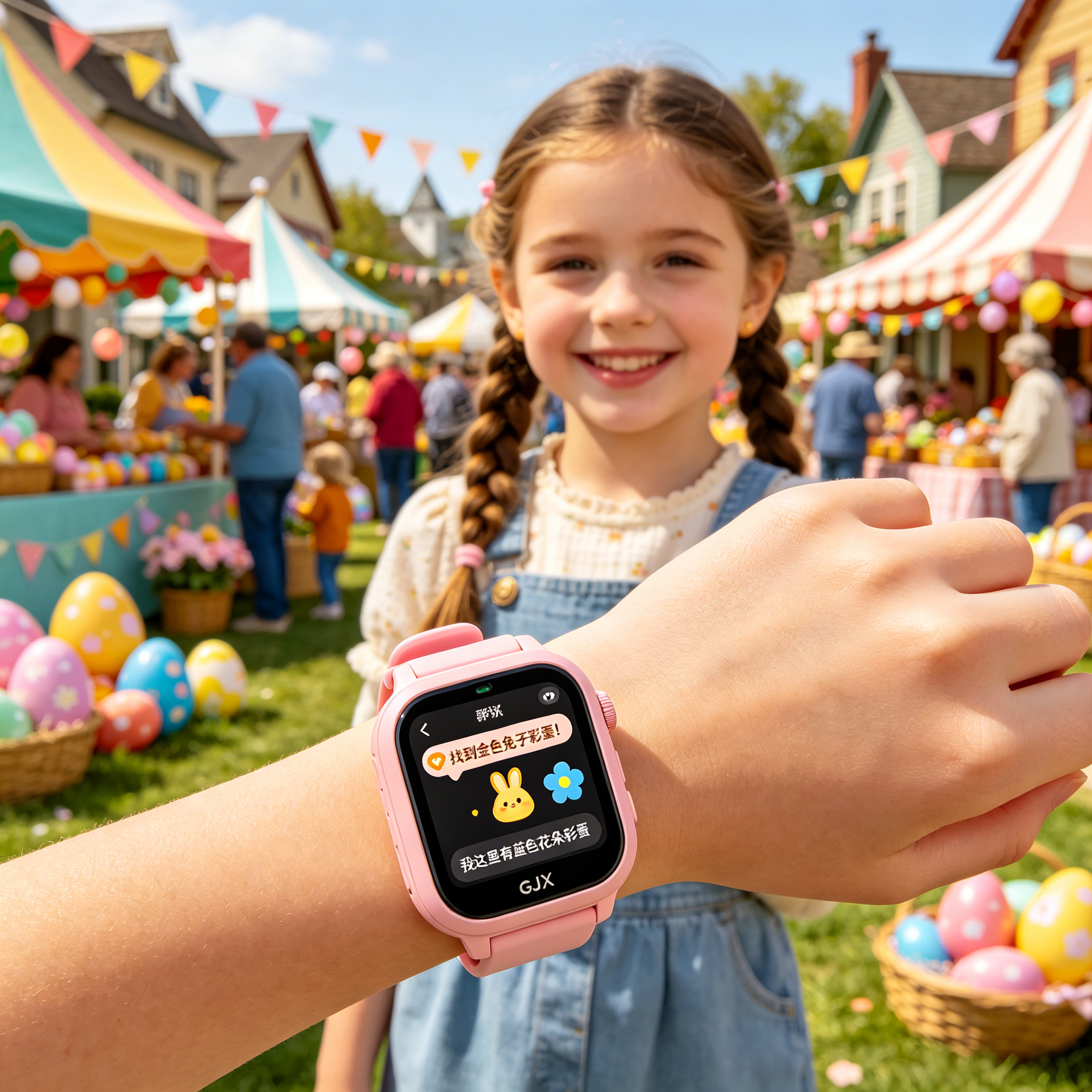 GJX 2026 New Smart Watch for Kids Soft Strap Kids Smart Watch Power-Saving Watches for Kids Pink for Daily Use School Play Home Travel - Image 5