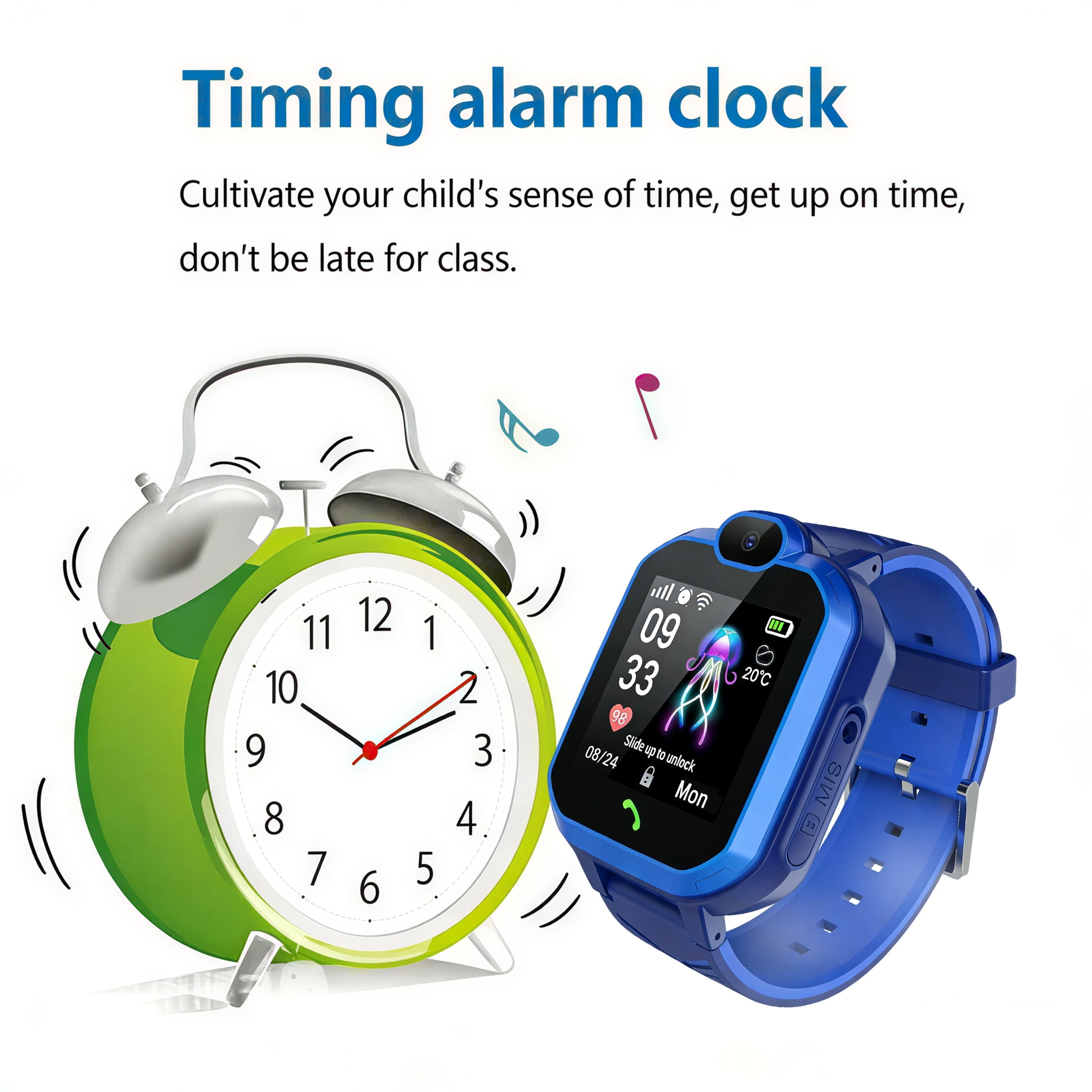 GJX Kid Smart Watch With Real Time GPS Tracking And SOS Button Kids Smartwatch Waterproof Shockproof Smart Watch For Kids For School Safety Toddler Watch - Image 5