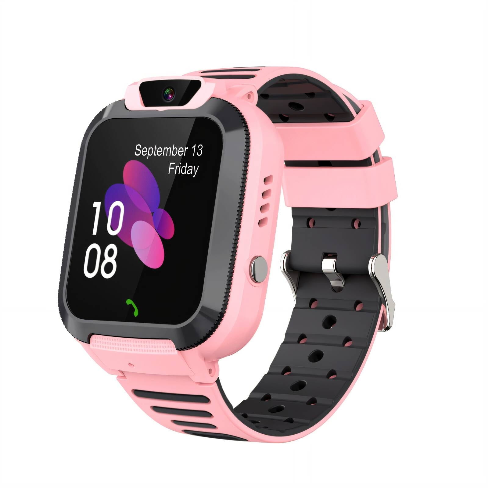 GJX Kids Watch Clear Stable Call Smart Watch for Kids Waterproof Big Battery Kids Smart Watches Girls Pink