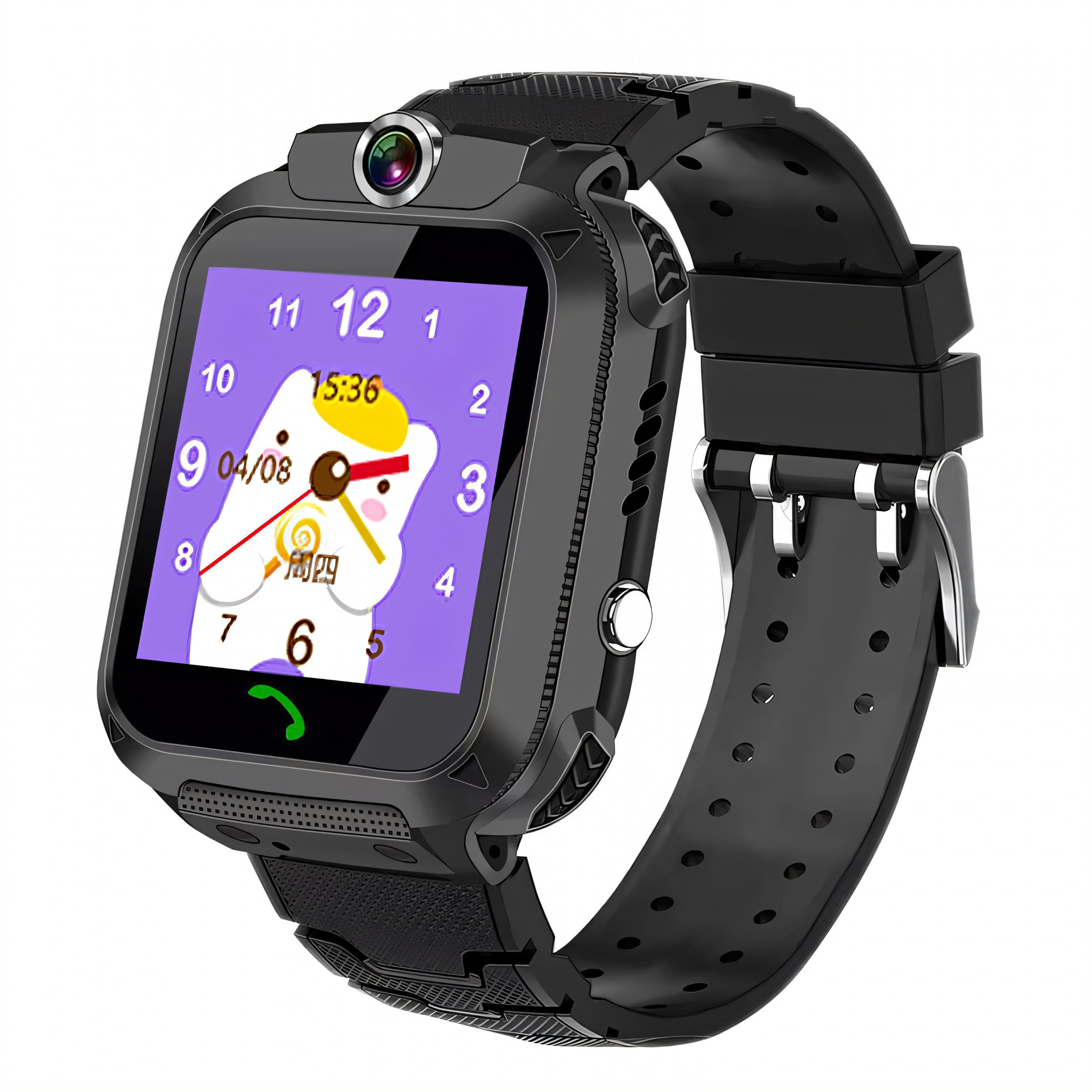 GJX Smart Watch for Kids,Power Saving Kids Smart Watch,High-Performance Battery Watches for Kids,Black