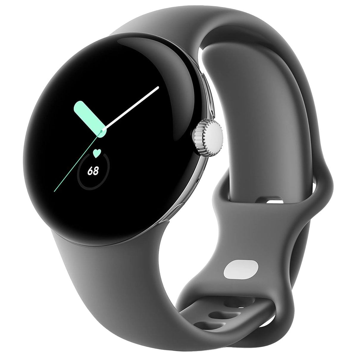 Google Pixel Watch (1st Gen) GWT9R (LTE + Wi-Fi) Silver Case/Charcoal Band 41mm