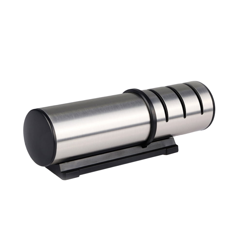 GOOHOCHY Black Manual Knife Sharpener with Scroll Wheel for Kitchen Use 3 Modes Stainless Steel - Image 3