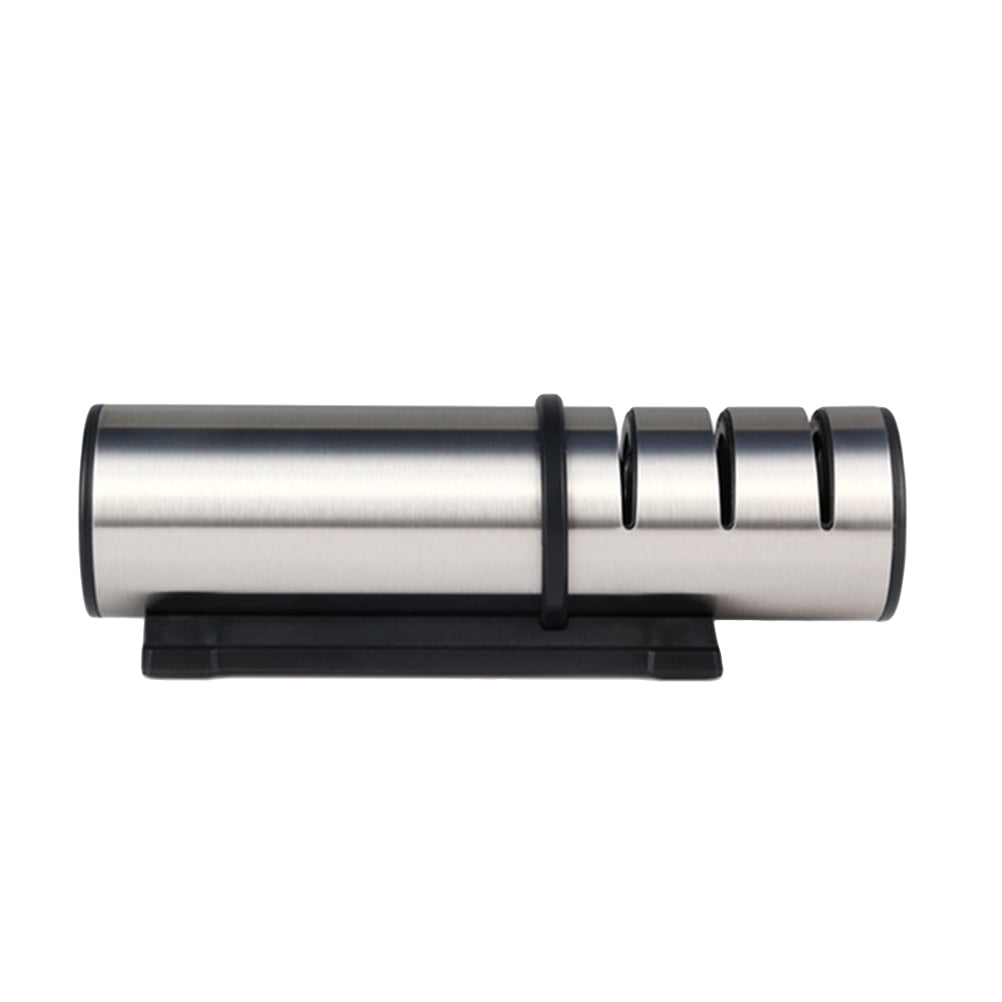GOOHOCHY Black Manual Knife Sharpener with Scroll Wheel for Kitchen Use 3 Modes Stainless Steel - Image 5