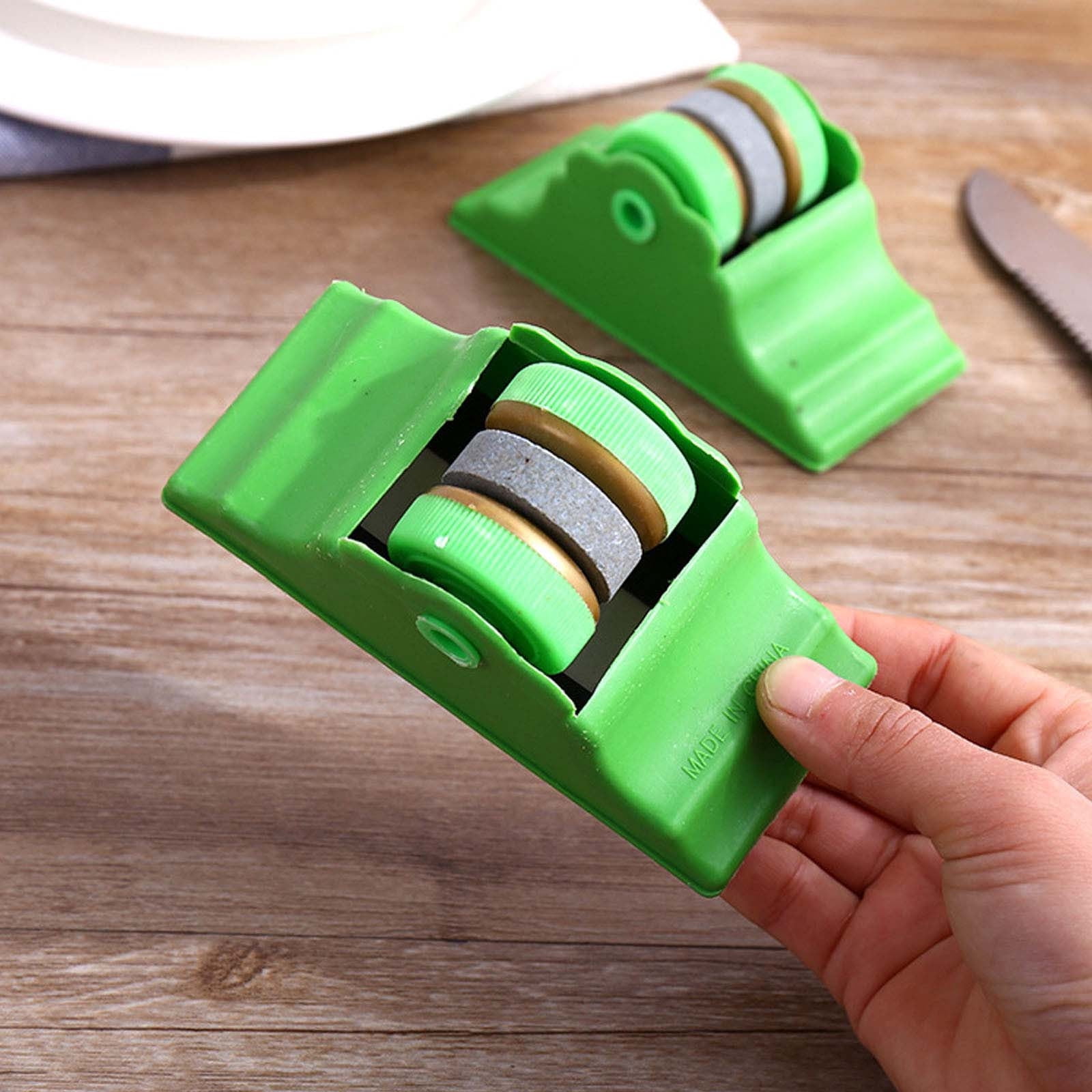 Specollect 1 Pcs Kitchen Knife Sharpener Sharpening Tool with Base, Portable Blade Sharpener for Hunting Knives, Compact Rolling Sharpener for Quick Edge Restoration - Image 2