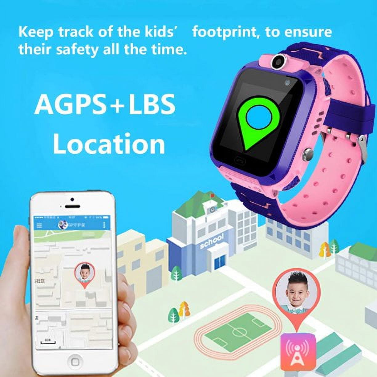 HAOAN Kids Smartwatch Waterproof AGPS Tracker Anti-Lost Smart Watch Phone for Children 3-12 Girls Boys SOS Call Remote Camera Two Way Call Touch Screen Games Christmas Birthday - Image 2