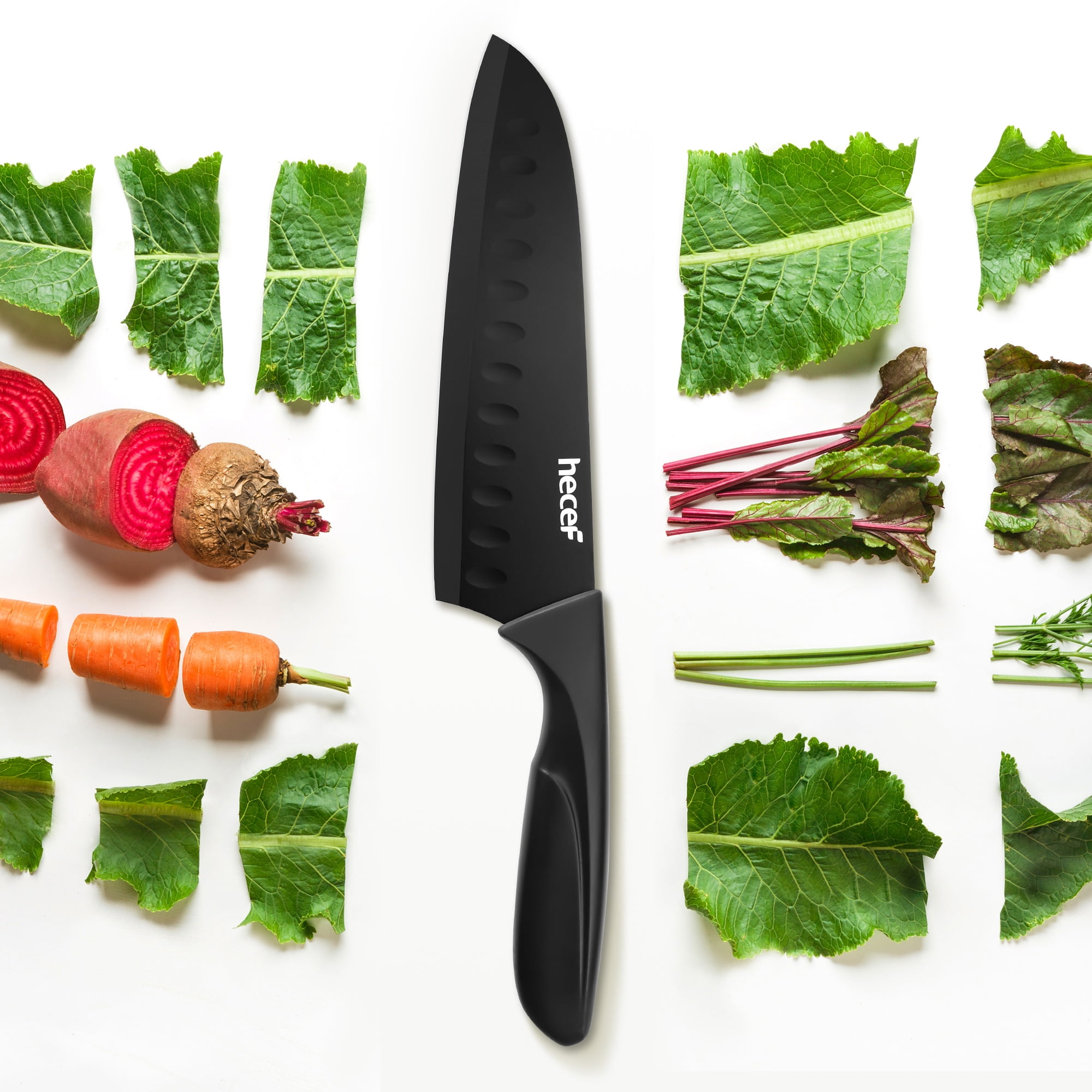 Hecef 3-Piece Kitchen Knife Set Chef, Santoku and Paring Knives, Ultra Sharp, Rust-Resistant - Image 4