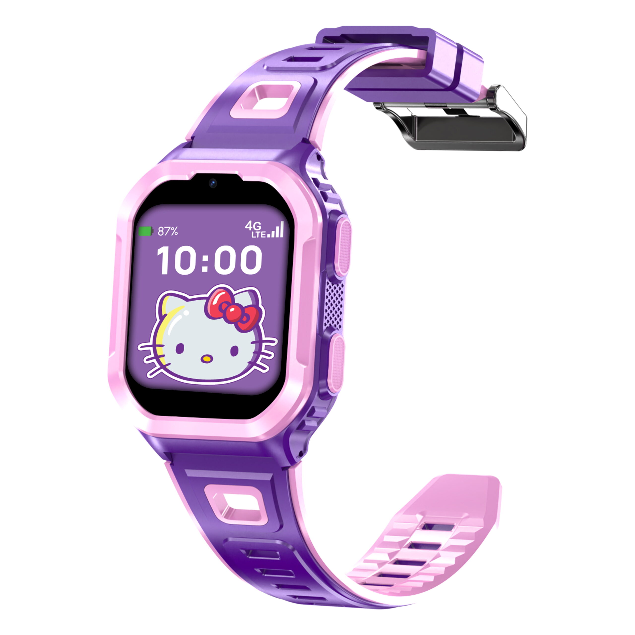 Hello Kitty iTime 4G Kid's Smart Watch with Calling, Messaging, GPS Tracking, & Secure Monitoring, No SIM Card, Purple - Image 5