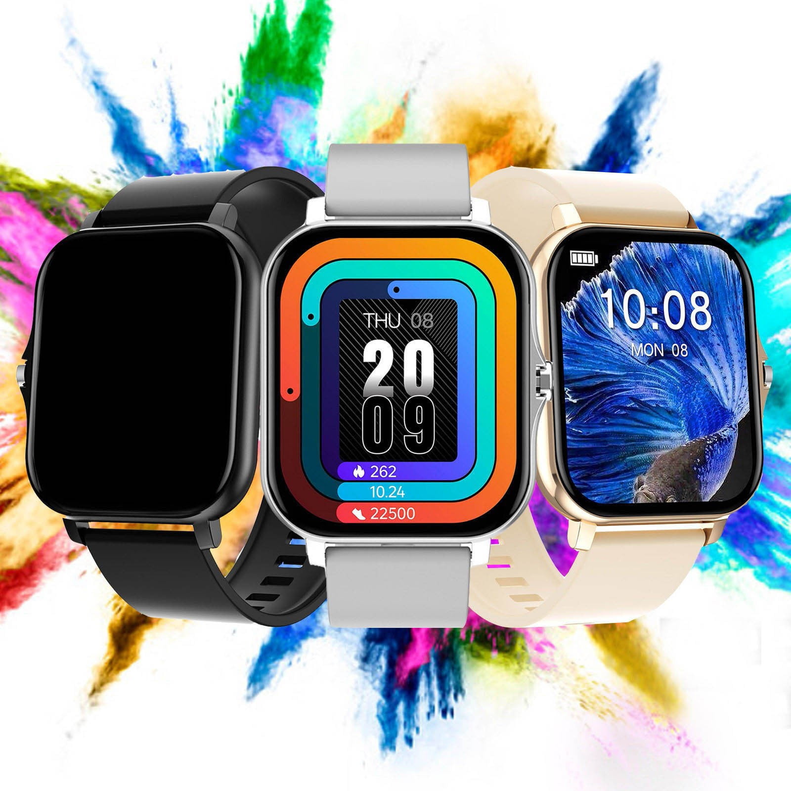 HHBEAUTY Smartwatch - Waterproof Bluetooth Calling Smart Watch, Sleep Monitoring, Fitness Tracker, Gift for Kids and Family and Friends - Image 5