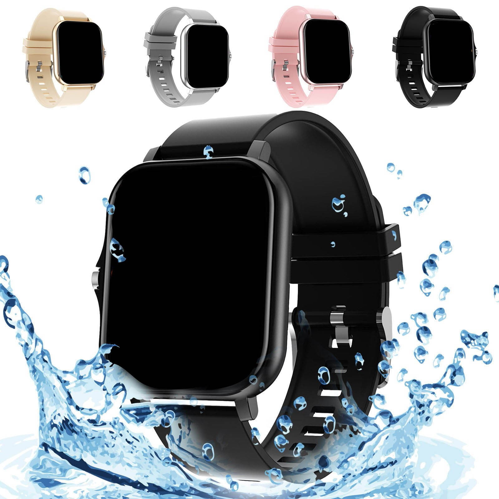 HHBEAUTY Smartwatch - Waterproof Bluetooth Calling Smart Watch, Sleep Monitoring, Fitness Tracker, Gift for Kids and Family and Friends - Image 2