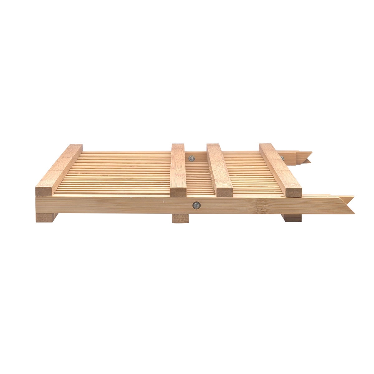 HIC Kitchen Bamboo Folding Dish Drying Rack, 20.5 x 13-Inches - Image 2