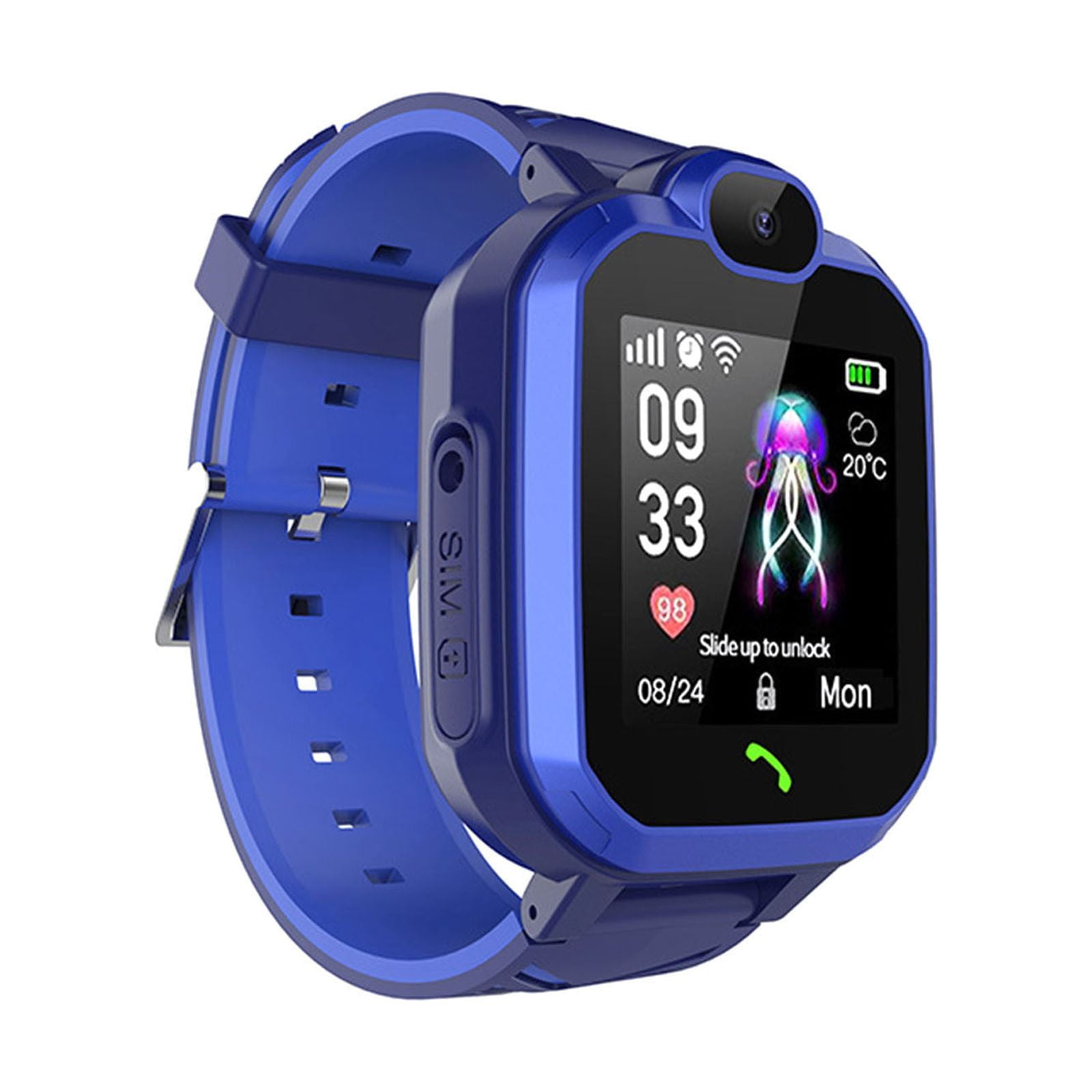 Hwkond Smart Watch For Kids, Smart Watches Boys Girls Children's Smart Watch, Telephone Watch, GPS Positioning, High-definition Screen Photography, Student Smart Watch(Blue)