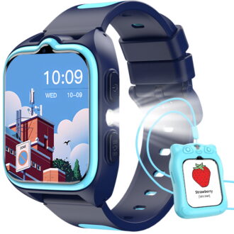 IOWODO Kids Smart Watch for Boys Girls, 32 Games, HD Camera, Music Player, Audiobooks, Flashcards, Habit Tracker, 1.75" Touch Screen, No App Needed, Blue