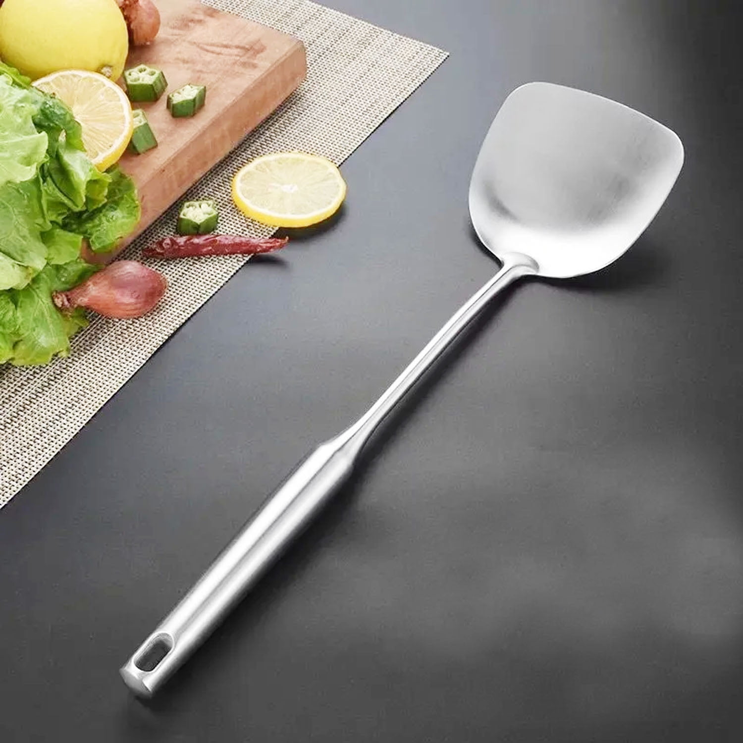 iPstyle Kitchen Cooking Utensil Set, Stainless Steel Metal Kitchen Gadgets Heat Resistant Non-Stick Kitchen Tools Dishwasher Safe - Image 5