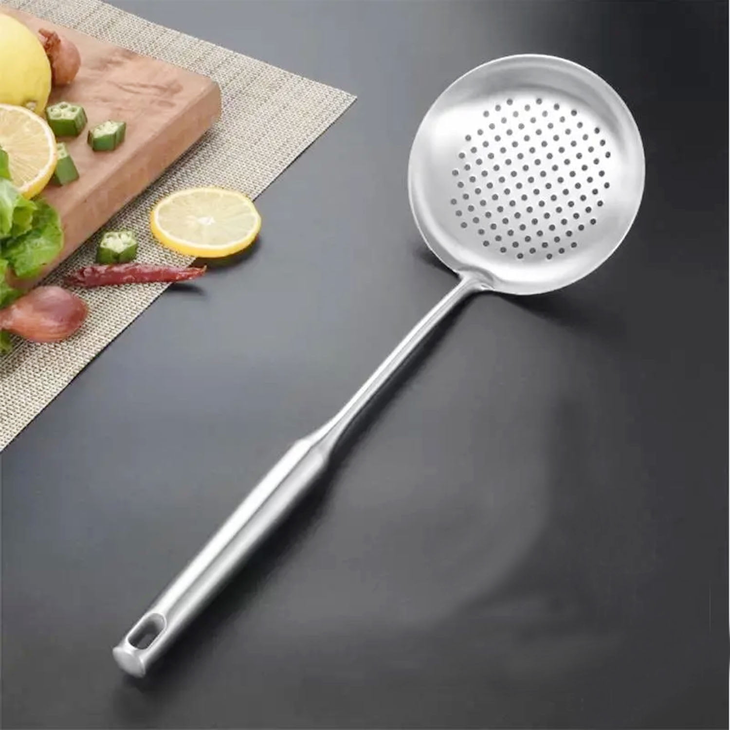 iPstyle Kitchen Cooking Utensil Set, Stainless Steel Metal Kitchen Gadgets Heat Resistant Non-Stick Kitchen Tools Dishwasher Safe - Image 5