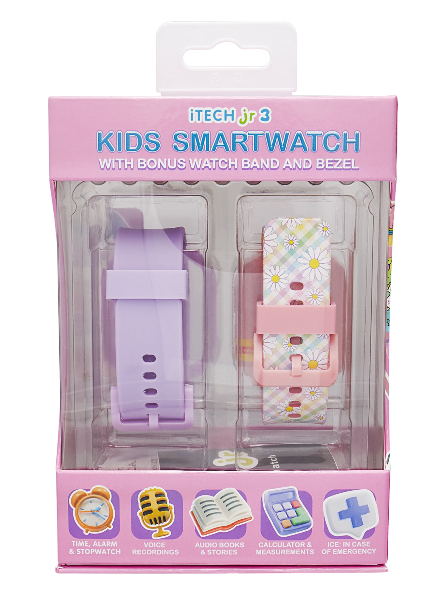 Itech Junior Kids Girls Daisy Bluetooth Enabled Smartwatch with Interchangeable Straps and Bezels - Image 3
