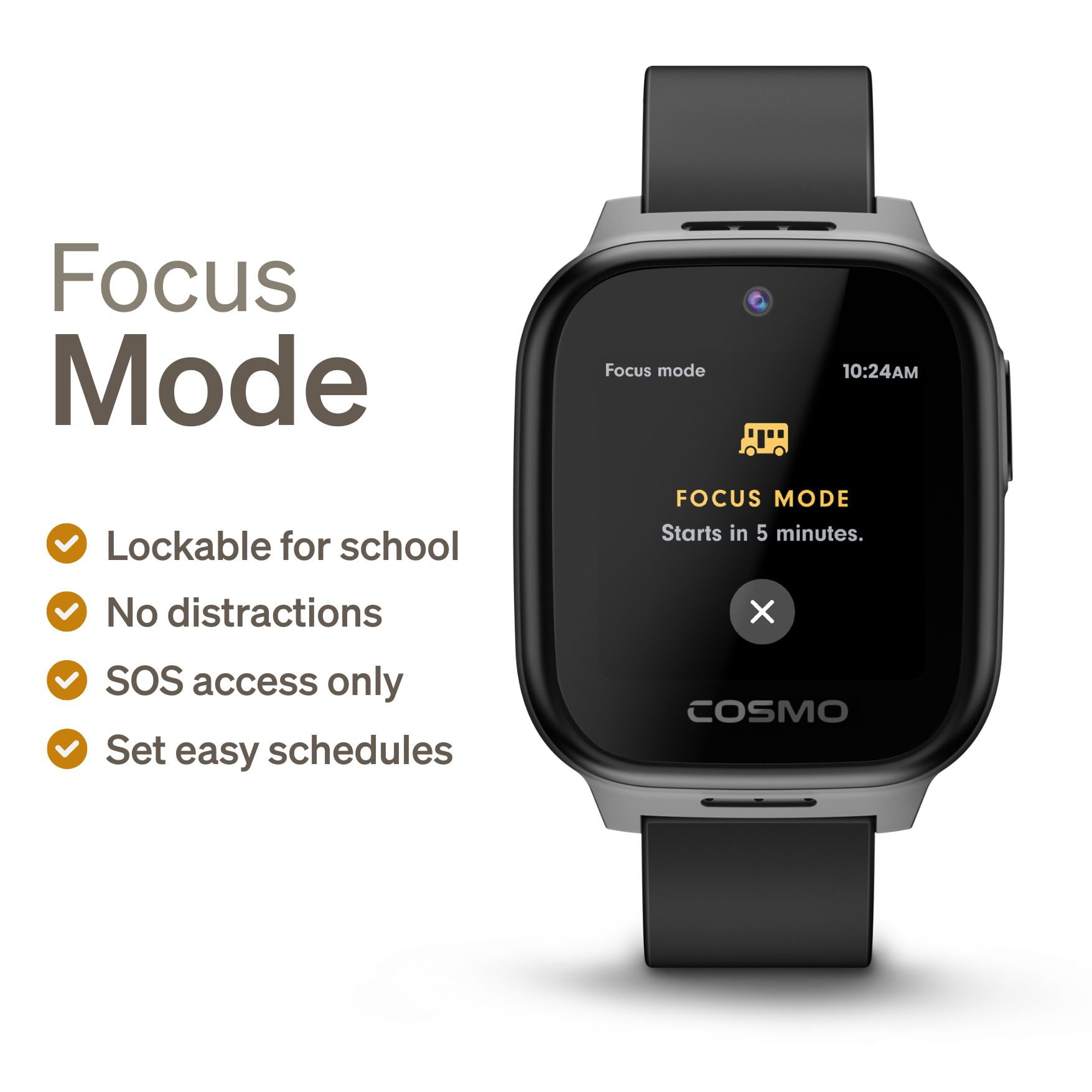 JrTrack 5 Kids Smart Watch by Cosmo | Best Kid-Safe Phone Watch | Precision Real-Time GPS Tracking | Call, Text, Activity, School Settings | Spotify Music | Parental Controls | SOS & Safety Alerts - Image 2