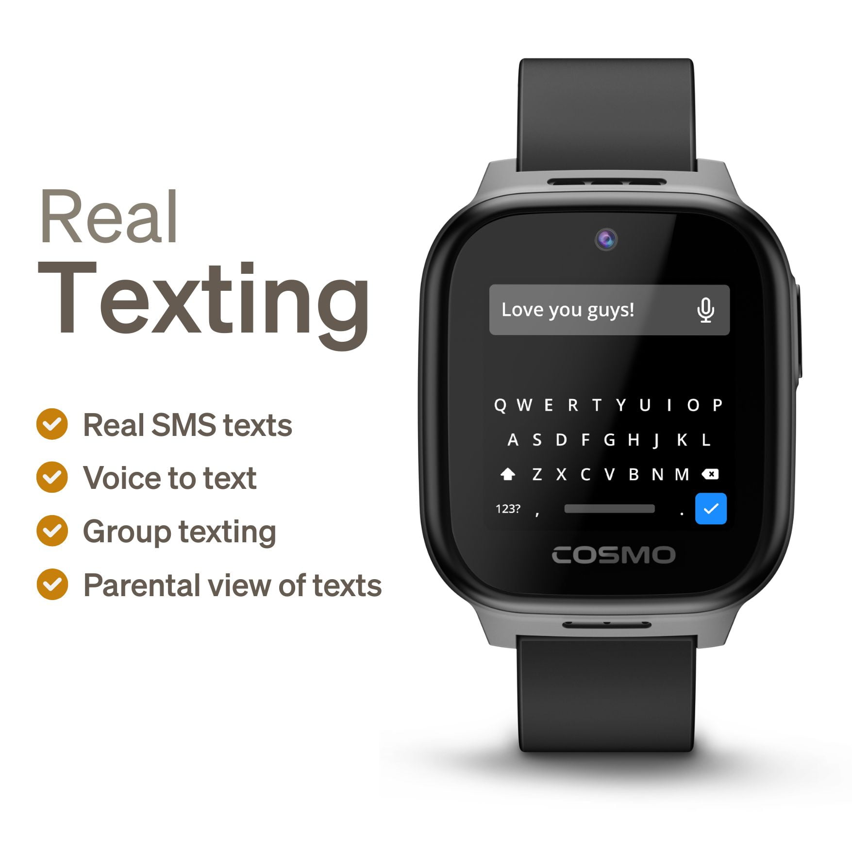 JrTrack 5 Kids Smart Watch by Cosmo | Best Kid-Safe Phone Watch | Precision Real-Time GPS Tracking | Call, Text, Activity, School Settings | Spotify Music | Parental Controls | SOS & Safety Alerts - Image 4