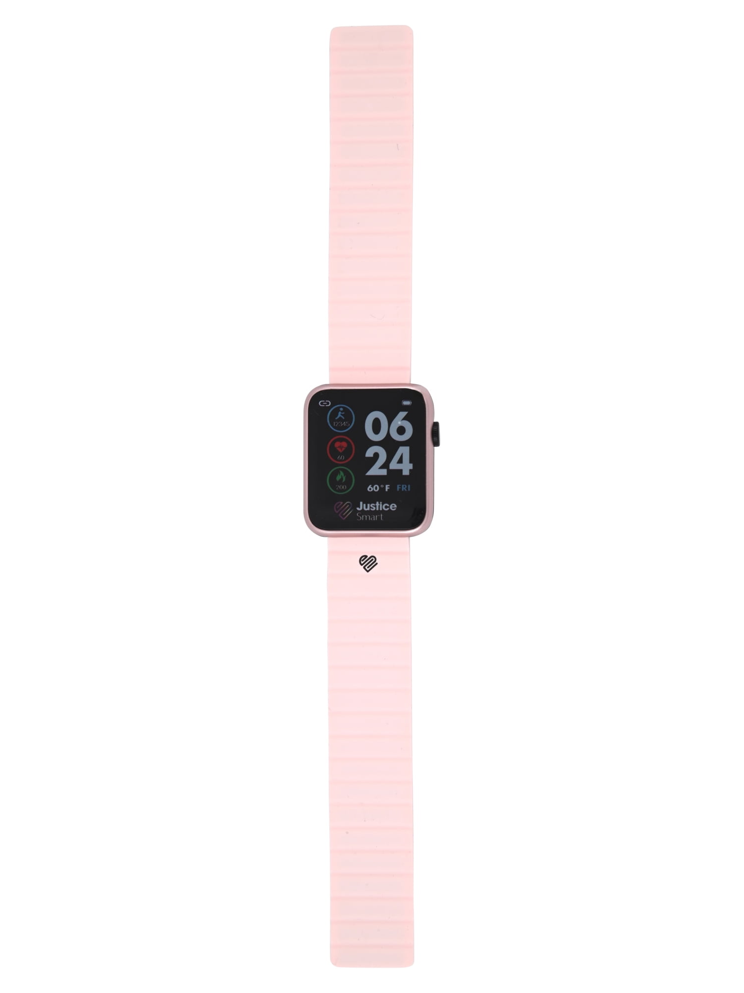 Justice iTime Unisex Child Smart Watch with Blush Metal Magnetic Strap and Blush Case 42mm - Image 2