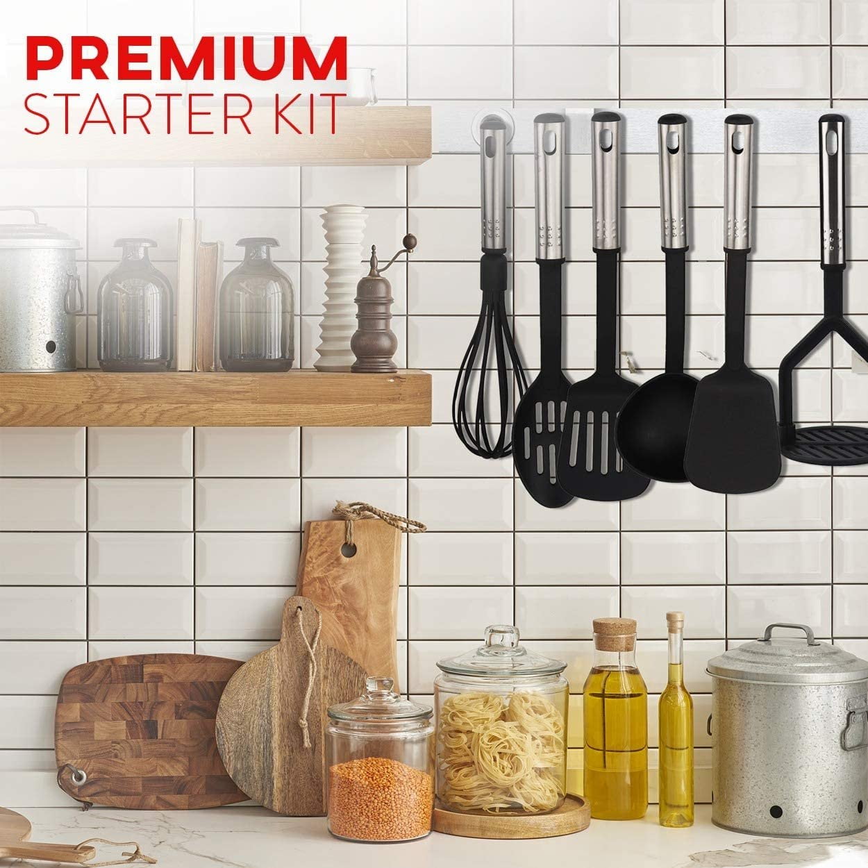 Kaluns 10-Pc Nylon & Stainless Steel Cooking Utensils Kitchen Set Household Essentials - Image 4
