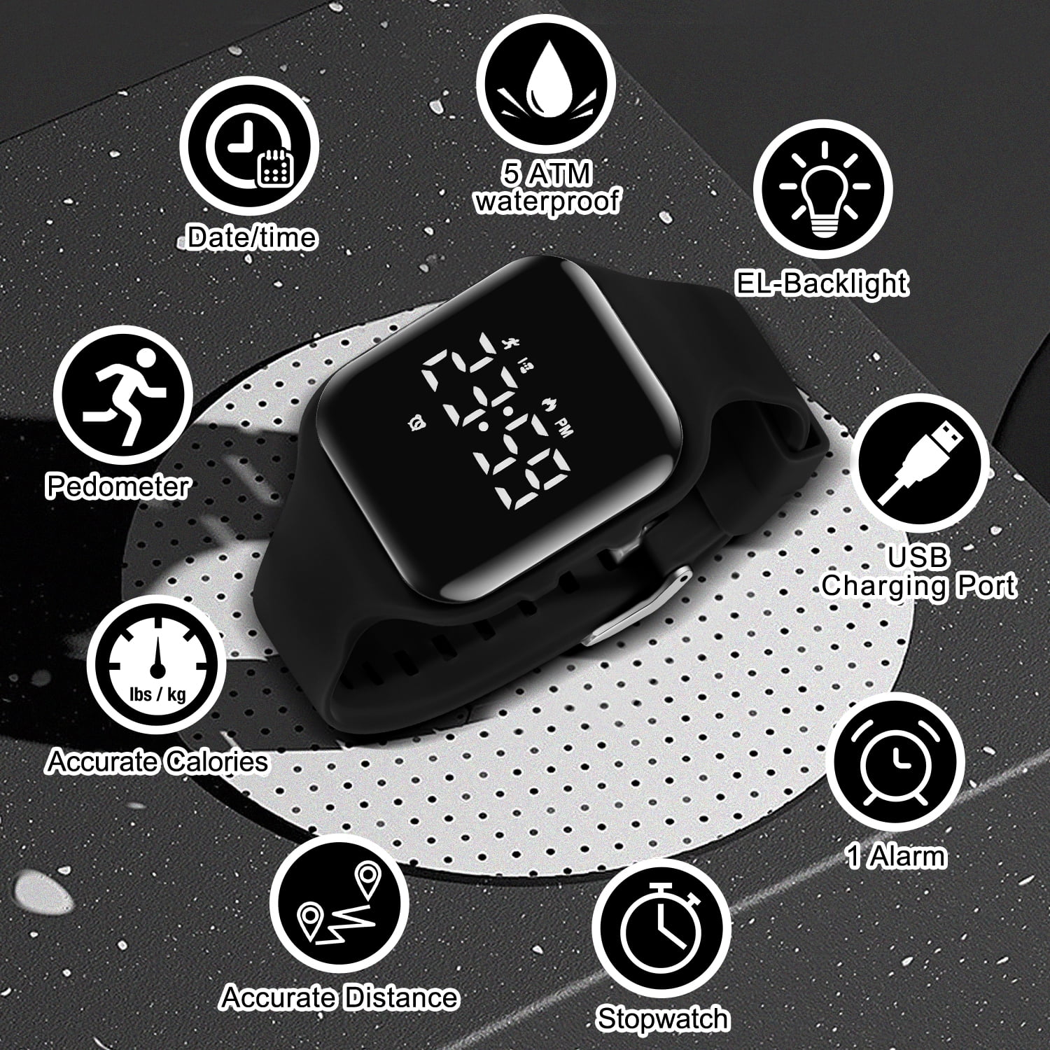 Kids Digital Watch for Boys Girls Sport Watch with Stopwatch,Alarm Clock, Waterproof Watches Birthday Christmas Gift for Kids Age 4-13 - Image 3