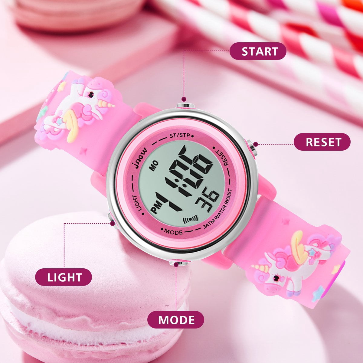 Kids Digital Watch,3D Cartoon Digital Watch for Girls Boys Waterproof Watch 7 Color Lights Wrist Watch Christmas Gift for Kids Age 3-12 - Image 4