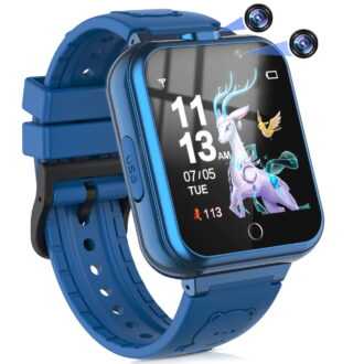 Kids Game Smart Watch for Boys Girls, 24 Games 5 Languages 3 Alarms 2 Cameras Music Torch Pedometer Calendar, 1 Count