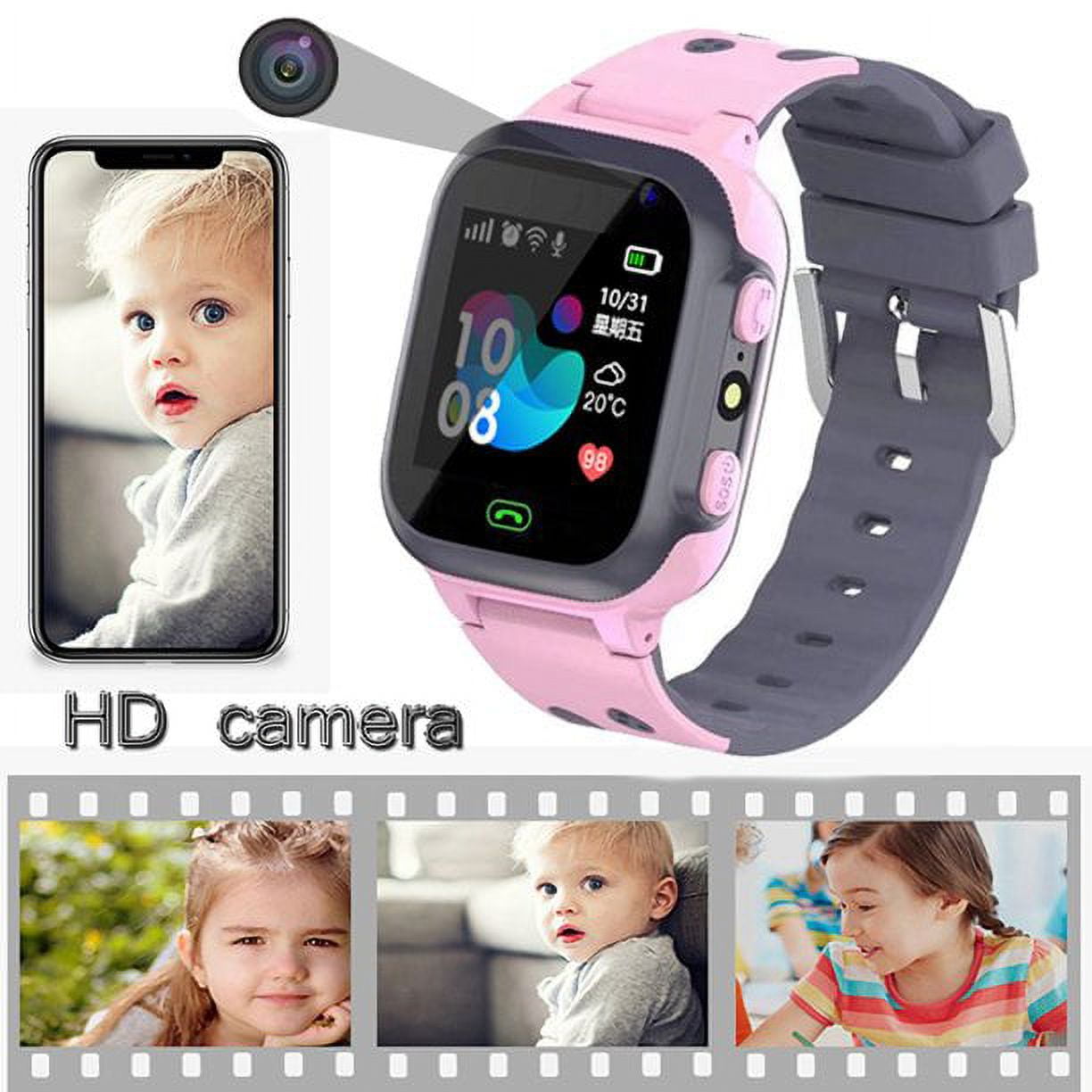 Kids Smart Watch for Boys Girls, Kids Phone Watch with Calls Games Music Player Camera Alarm Clock Game SOS Calendar Touch Screen Flashlight Smartwatch for 4-12 Years Birthday Gift (Pink) - Image 4