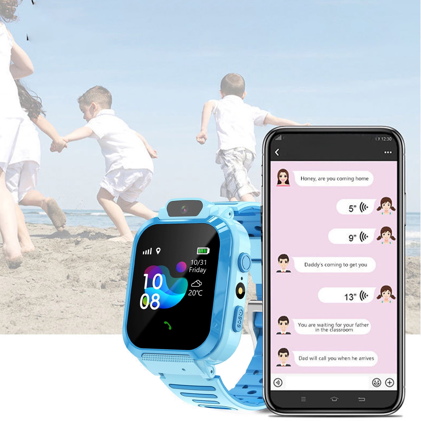 Kids Smart Watch with 2-Way Calling, GPS Tracking & Camera - IP67 Waterproof, 4-Day Battery Life, Games & E-Books for Boys/Girls 3-12 - Image 4